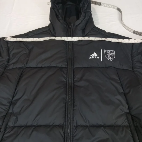 Adidas Men's Vintage Black Puffer zip Up Black Jacket Size Large